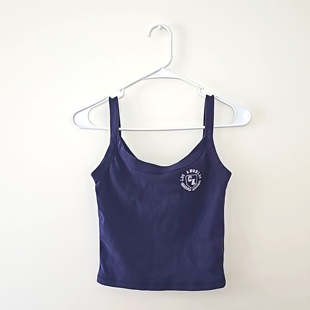 Blue crop top